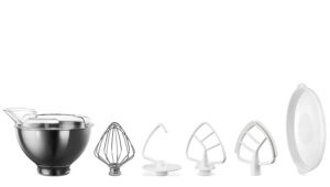 Electrolux EKM5570 Küchenmaschine, 1200 W, 10 Geschwindigkeiten, Edelstahl, Schneebesen und Deckel, Sand – Bild 12