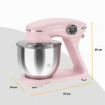 KLAMER Küchenmaschine 1800 W mit 6 L Edelstahlschüssel, geeignet zum Kneten von Brotteig – Bild 8