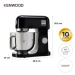 Kenwood kMix KMX750AB Küchenmaschine, 1000 W, 5 L Edelstahlschüssel, Patisserie-Set, Schwarz – Bild 2