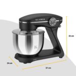 KLAMER Küchenmaschine 1800 W mit 6 L Edelstahlschüssel, geeignet zum Kneten von Brotteig – Bild 8