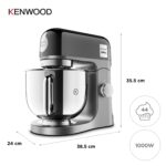 Kenwood Titanium Chef Baker KVC85.004SI, 1200 W, 5 L + 3,5 L Schüsseln, integrierte Waage, Silber – Bild 3