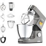 Kenwood Titanium Chef Patissier XL KWL90.034SI, 1400 W, 7 L Schüssel, Waage und Wärmefunktion, Silber