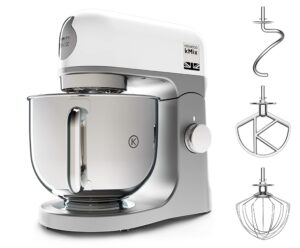 Kenwood kMix KMX750WH Küchenmaschine, 1000 W, 5 L Edelstahlschüssel, Patisserie-Set, Weiß