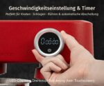 Kraftsman Küchenmaschine mit 5 L Schüssel, 8 Stufen, Timer, Metallgehäuse und 4 Edelstahl-Aufsätzen – Bild 4