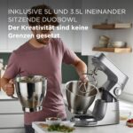 Kenwood Titanium Chef Baker XL Küchenmaschine, 1200 W, 7 L + 5 L Schüsseln, Silber – Bild 3