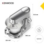 Kenwood Titanium Chef Baker KVC85.004SI, 1200 W, 5 L + 3,5 L Schüsseln, integrierte Waage, Silber – Bild 2
