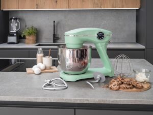KLAMER Küchenmaschine 1800 W mit 6 L Edelstahlschüssel, geeignet zum Kneten von Brotteig – Bild 3