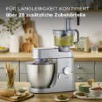 Kenwood Chef XL KVL4100S Küchenmaschine, 1200 W, 6,7 L Edelstahlschüssel, Patisserie-Set, Silber – Bild 2