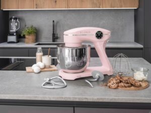 KLAMER Küchenmaschine 1800 W mit 6 L Edelstahlschüssel, geeignet zum Kneten von Brotteig – Bild 3